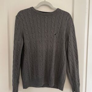 Nautica Women’s Gray Cable Knit Sweater S